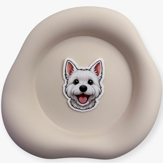 Confident without chaos, this West Highland Terrier sticker fits Projectors learning to trust their instincts and stand firm without overexplaining.