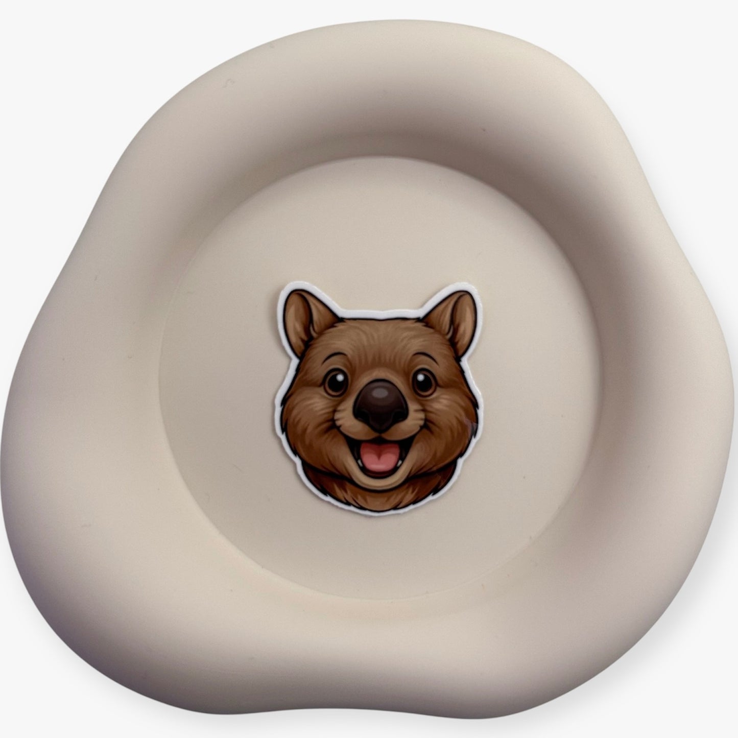 This Aussie wombat sticker comforts the energetically drained, ideal for HSPs, Projectors, and quietly resilient souls seeking grounded rhythm. — Handmade sticker — Perth, Australia