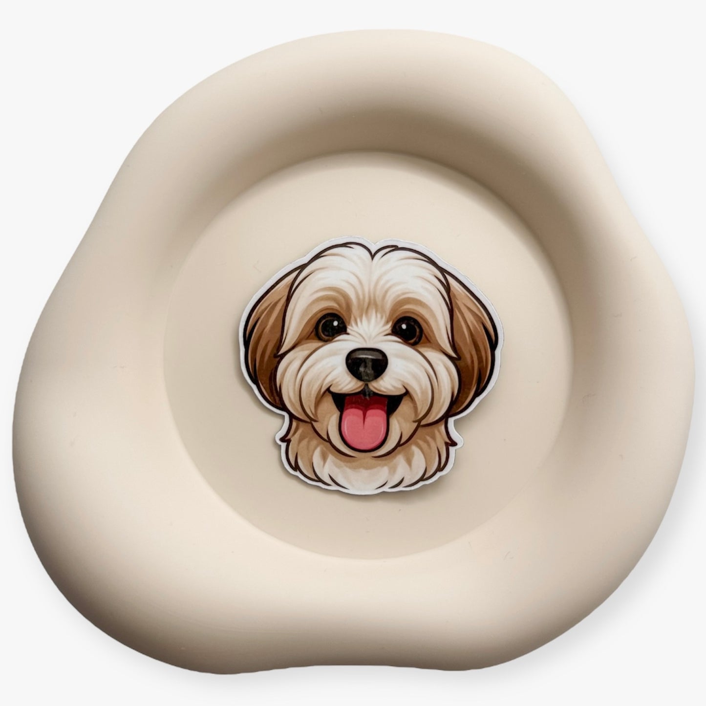 Emotional overwhelm softens with this Havanese magnet, created for intuitive thinkers, warm empathic friends, and those needing flow in emotional rhythm. — Handmade sticker — Perth, Australia