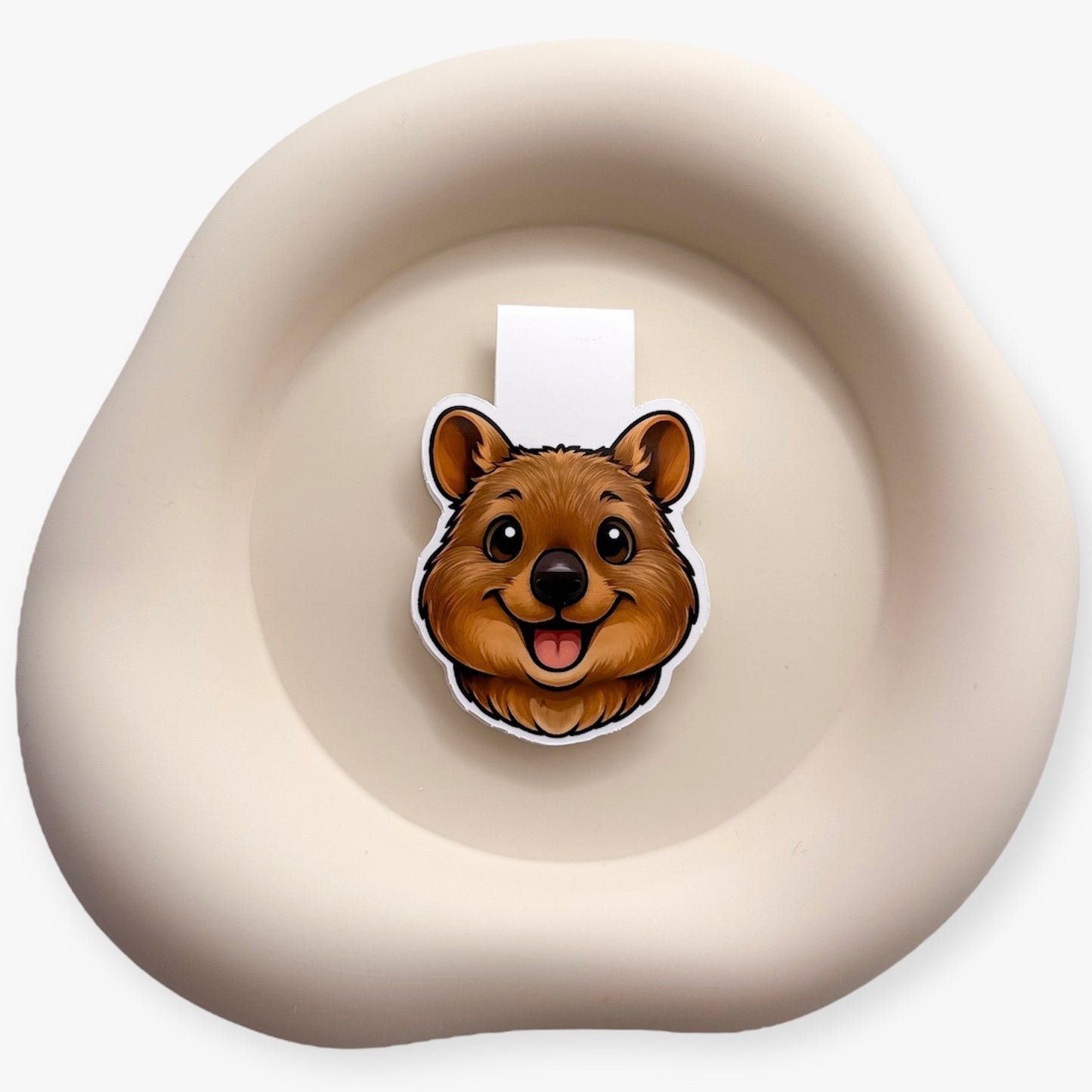 This joyful Quokka magnetic bookmark helps tired minds reconnect with rhythm and delight, great for sensitive students and quiet extroverts. — Handmade sticker — Perth, Australia