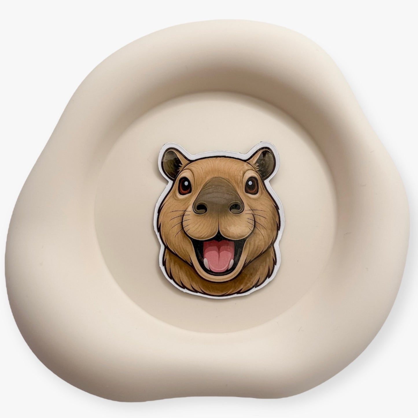 Unsettled feelings ease into rhythm with this Capybara magnet, perfect for intuitive friends, deep feelers, and calm-living enthusiasts. — Handmade sticker — Perth, Australia