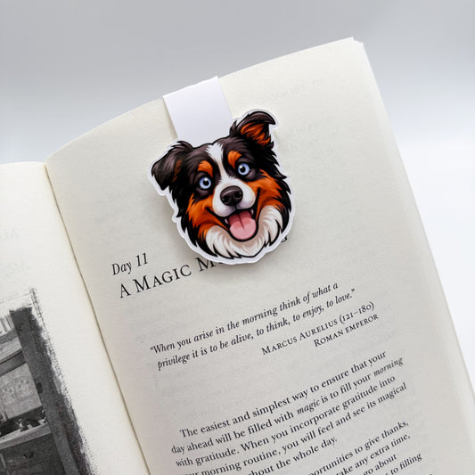 Unsure moments feel grounded with this Australian Shepherd bookmark, ideal for planners, organisers, and patient achievers.