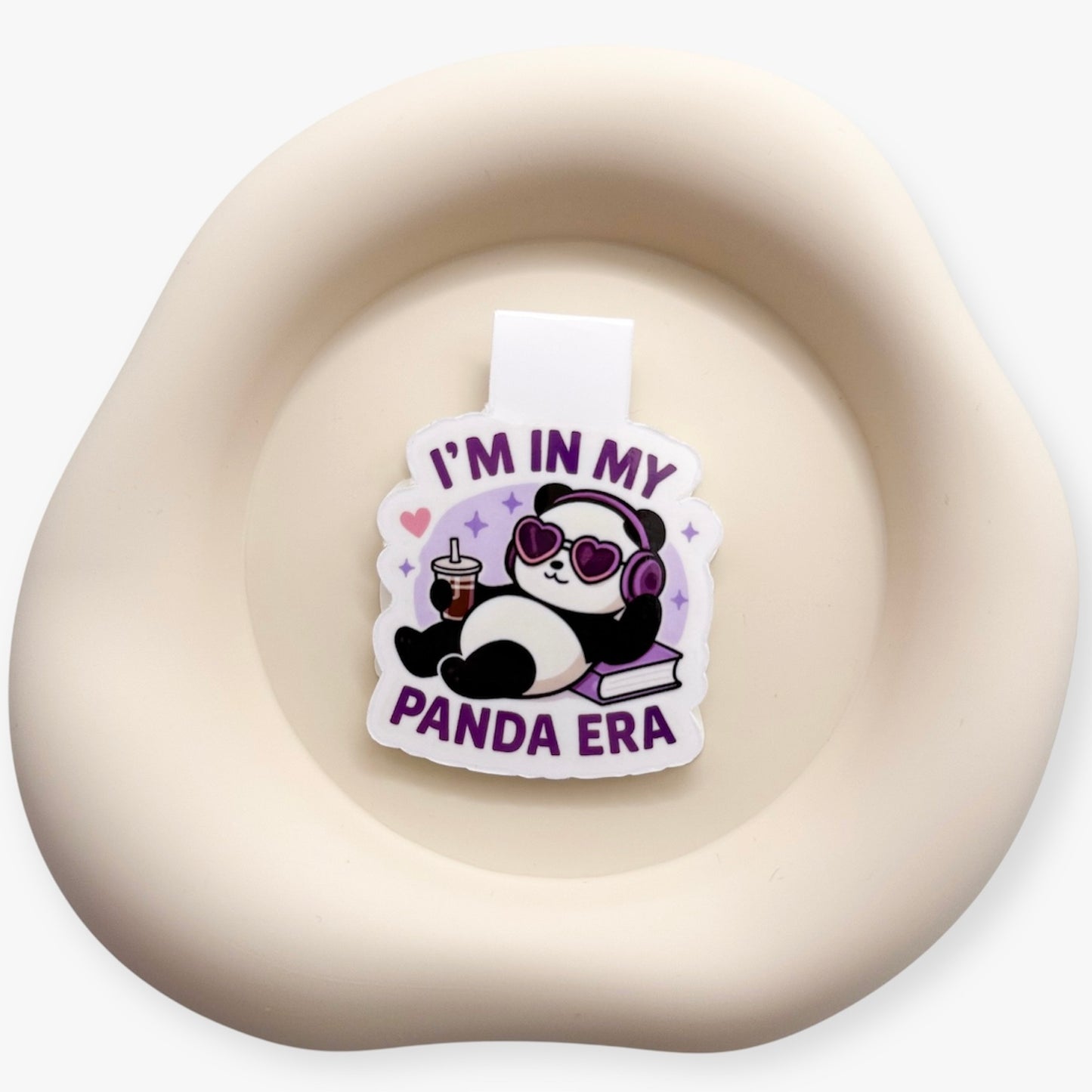 Overstimulated and underheard? This panda magnetic bookmark soothes introverts, writers and quiet leaders who protect their peace. — Handmade sticker — Perth, Australia
