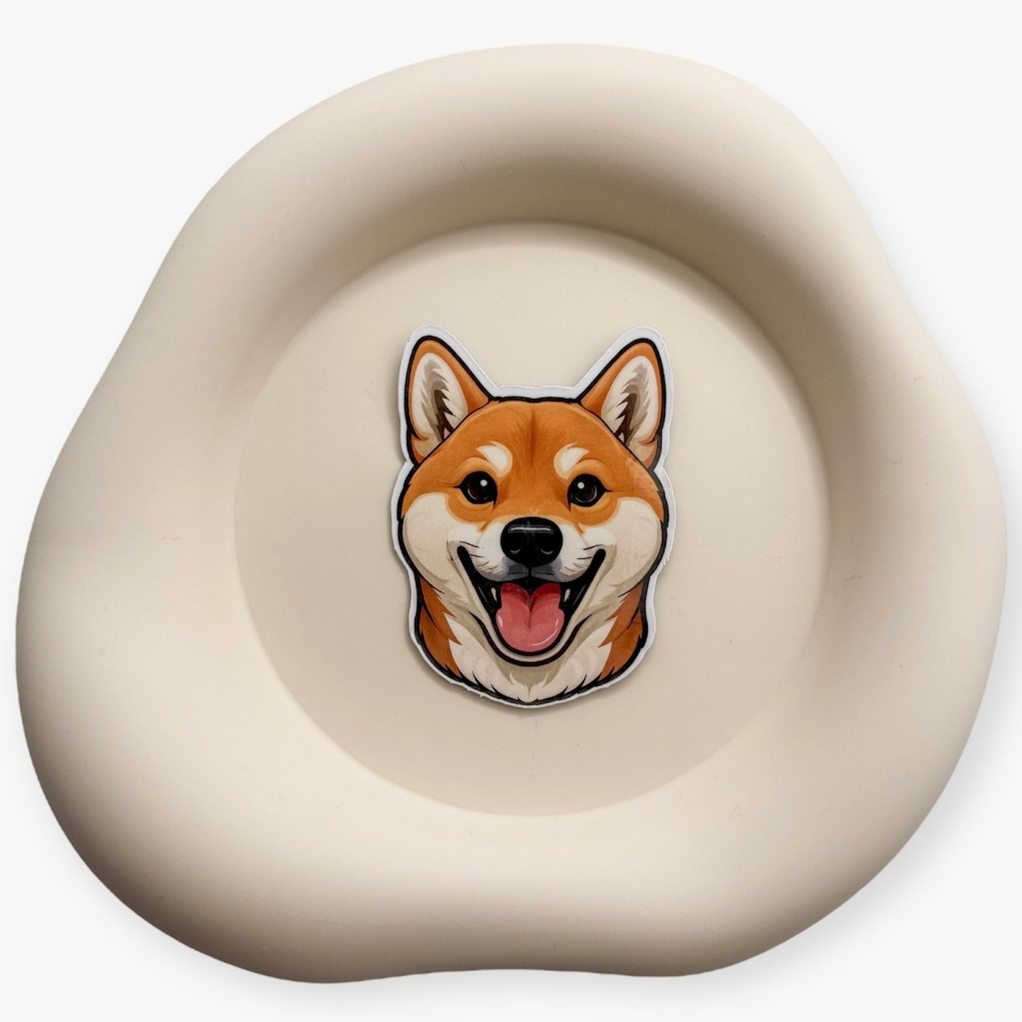 Drained focus restores consistent flow with this Shiba Inu magnet, a gentle gift for rhythm seekers, independent workers, and mindful students. — Handmade sticker — Perth, Australia
