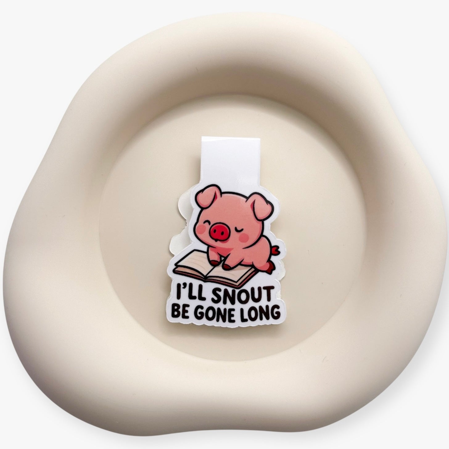 Drained by the day and need a break? This soft pig magnetic bookmark suits quiet souls and overstimulated coworkers.