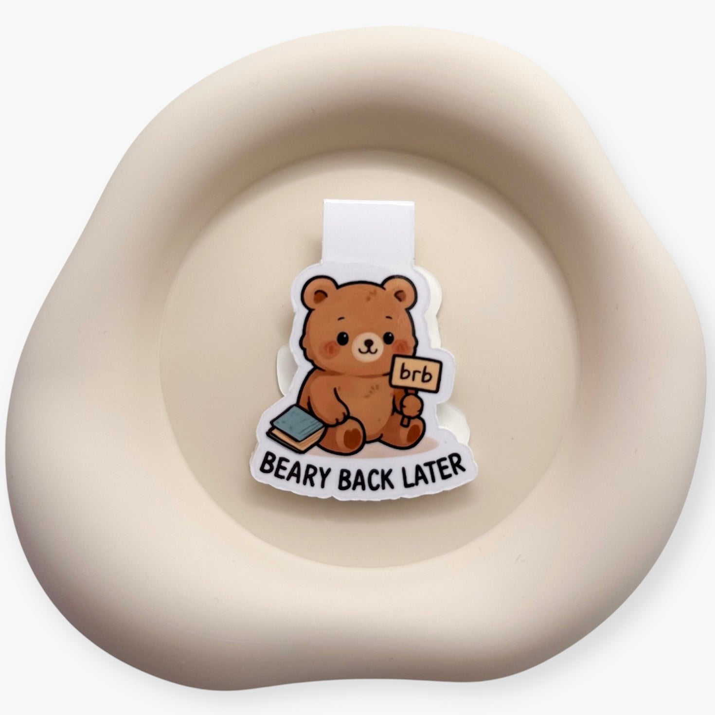 Drained or tired? Let this bear magnetic bookmark hold your page with slow-flow energy for cozy book lovers and mindful journalers.