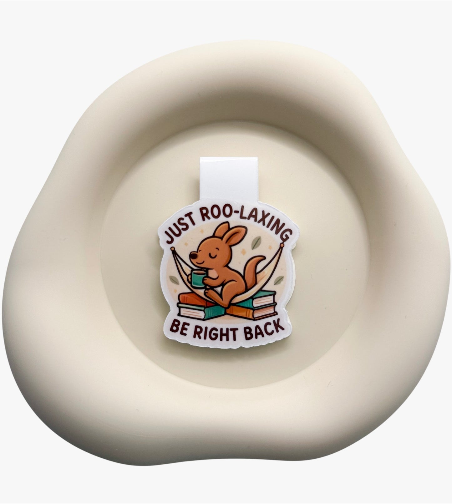 Burnt out again? Let this roo-marked spot comfort calm seekers, teachers and sensory-aware minds taking back quiet space. — Handmade sticker — Perth, Australia