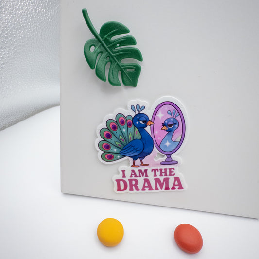 Extra and unbothered — this Aussie quote sticker celebrates self-love through a bold peacock design. Made to embrace your main-character mood.