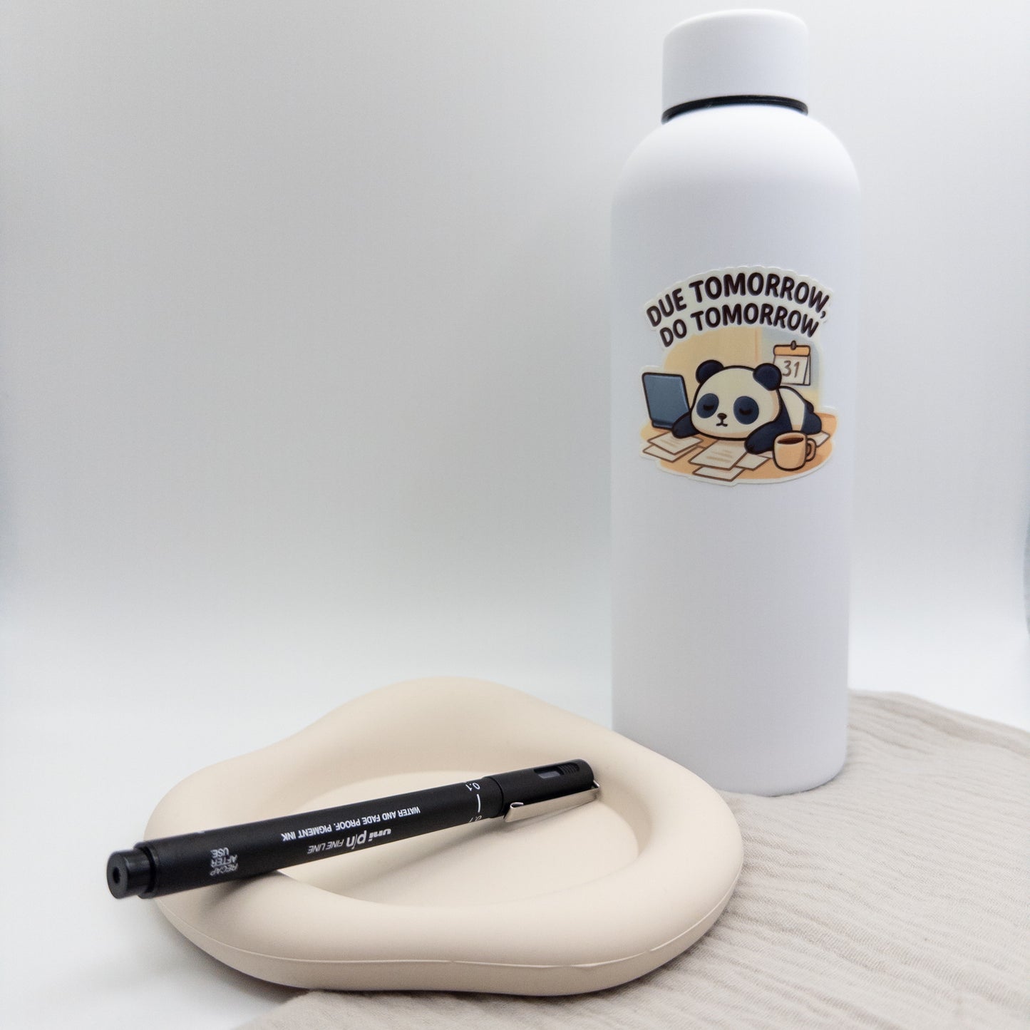 Flustered and late again? This Perth-made panda sticker presses pause without judgment. — Handmade sticker — Perth, Australia