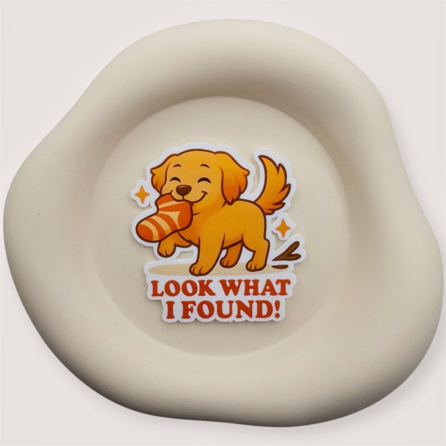 This cheerful retriever pup sticker brings tender connection and safe delight — a sweet nudge toward playful ease. Handmade in Perth. — Handmade sticker — Perth, Australia