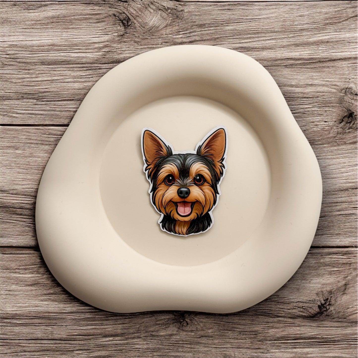 Insecure minds find driven purpose with this Yorkshire Terrier magnet, perfect for dreamers, leaders, and those quietly chasing success. — Handmade sticker — Perth, Australia