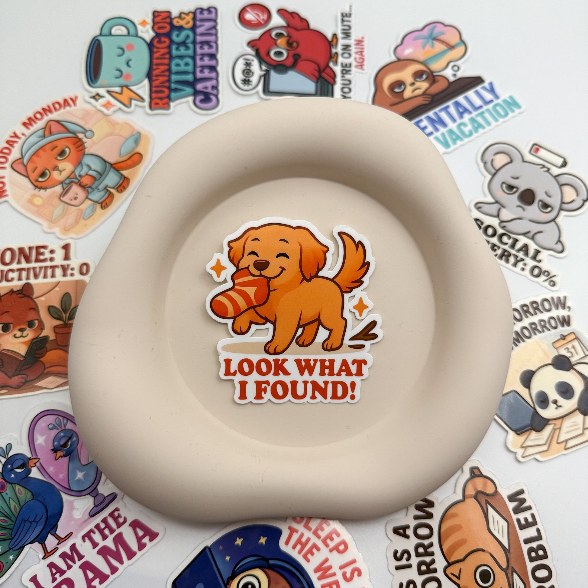 Heartfelt joy in sticker form — this golden puppy offers emotional warmth and found-treasure vibes. Australian-made.