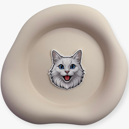 A soft companion for overstimulated thinkers and gifted empaths. This Perth-made Angora cat sticker affirms inner knowing.