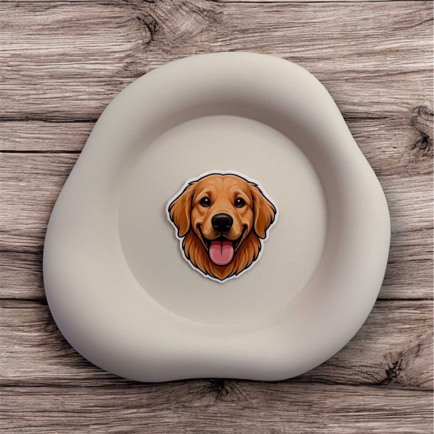 Feeling emotionally tired of giving more than you receive? This Golden Retriever sticker offers comfort for givers learning healthy loyalty and gentle reciprocity. — Handmade sticker — Perth, Australia