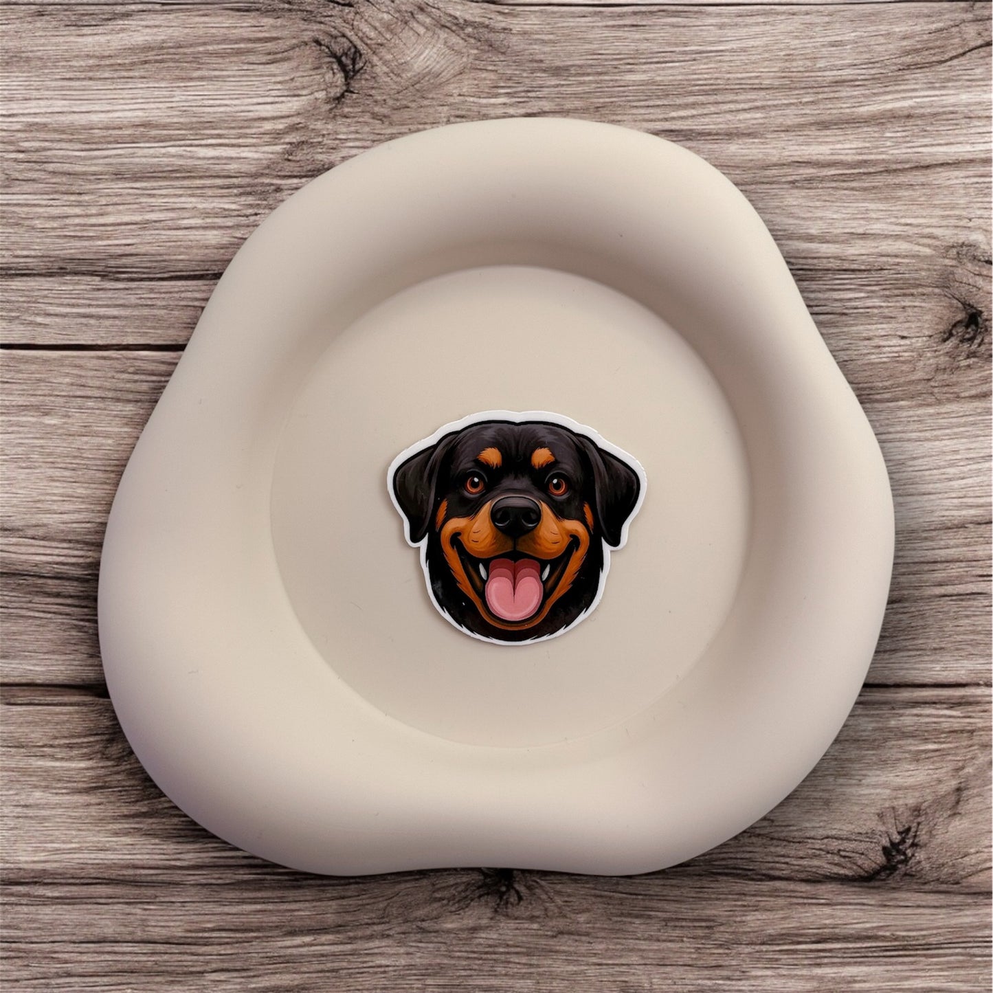 This handmade Rottweiler sticker holds grounded loyalty. Perfect for strong friends who carry the weight of others while staying emotionally anchored. — Handmade sticker — Perth, Australia