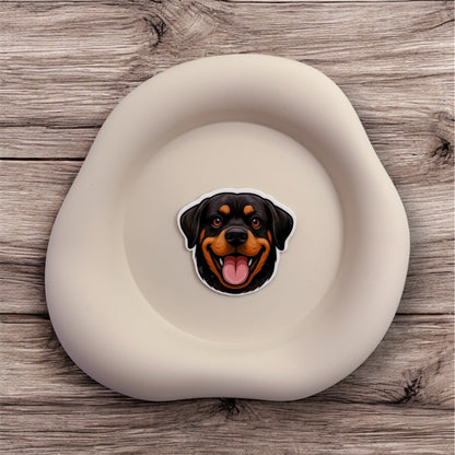 This handmade Rottweiler sticker holds grounded loyalty. Perfect for strong friends who carry the weight of others while staying emotionally anchored.