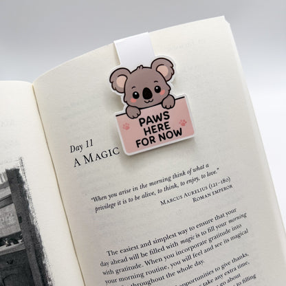 Overstimulated lately? These magnetic bookmarks with koala, cat and dog illustrations create a gentle haven for readers needing rhythm and space.