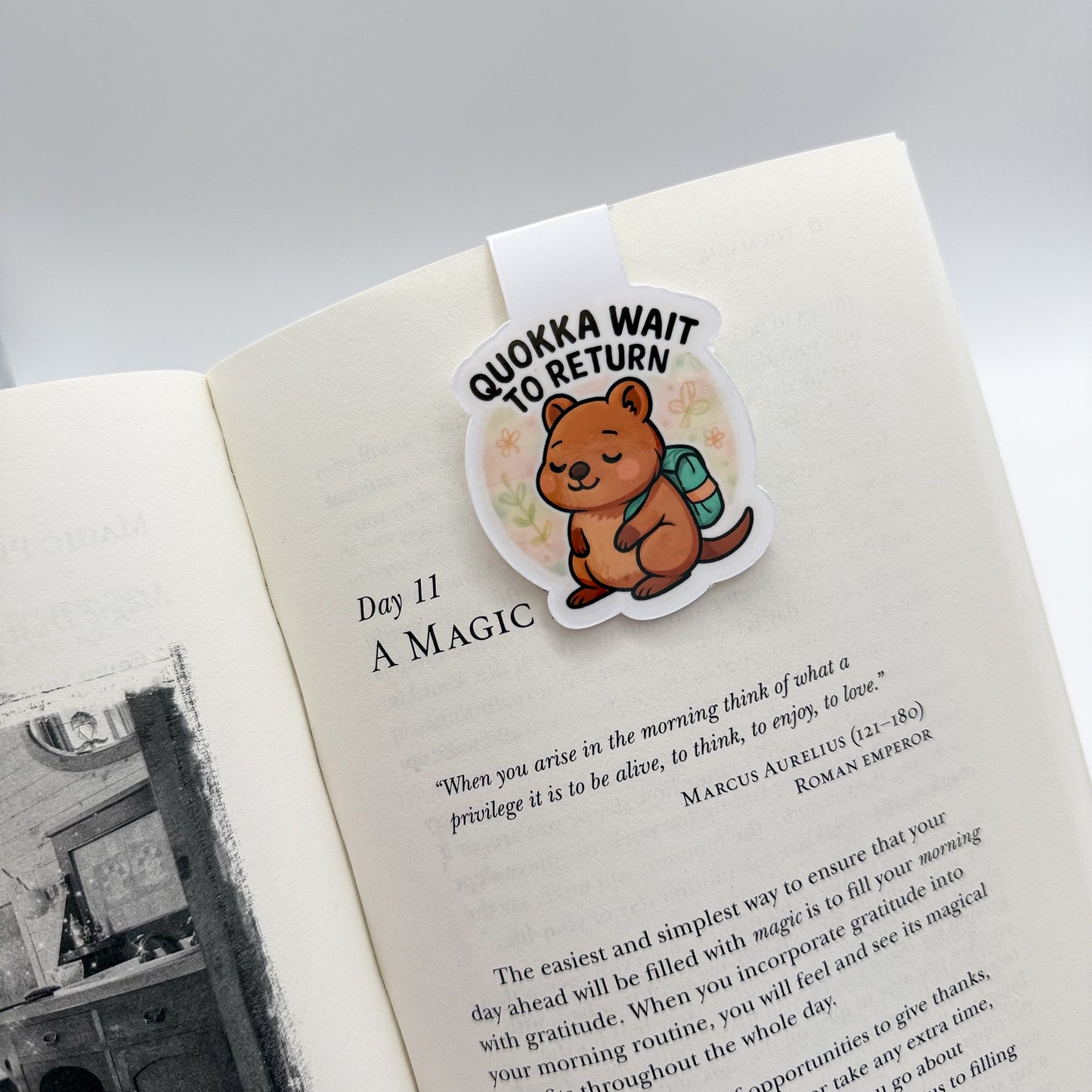 Needing a joyful break? This quokka bookmark holds your spot for those who lead with kindness and rest with intention. — Handmade sticker — Perth, Australia