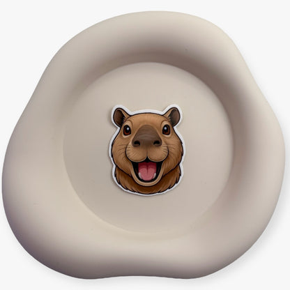 Overwhelmed days feel lighter with this balanced Capybara sticker for mellow minds and quiet leaders.