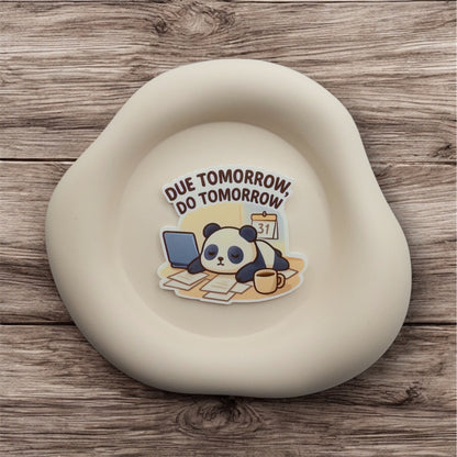Overwhelmed minds get permission to breathe with this Australian panda quote sticker. A soft laugh for gentle deferral days.