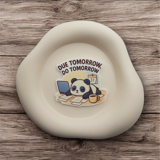 Overwhelmed minds get permission to breathe with this Australian panda quote sticker. A soft laugh for gentle deferral days.