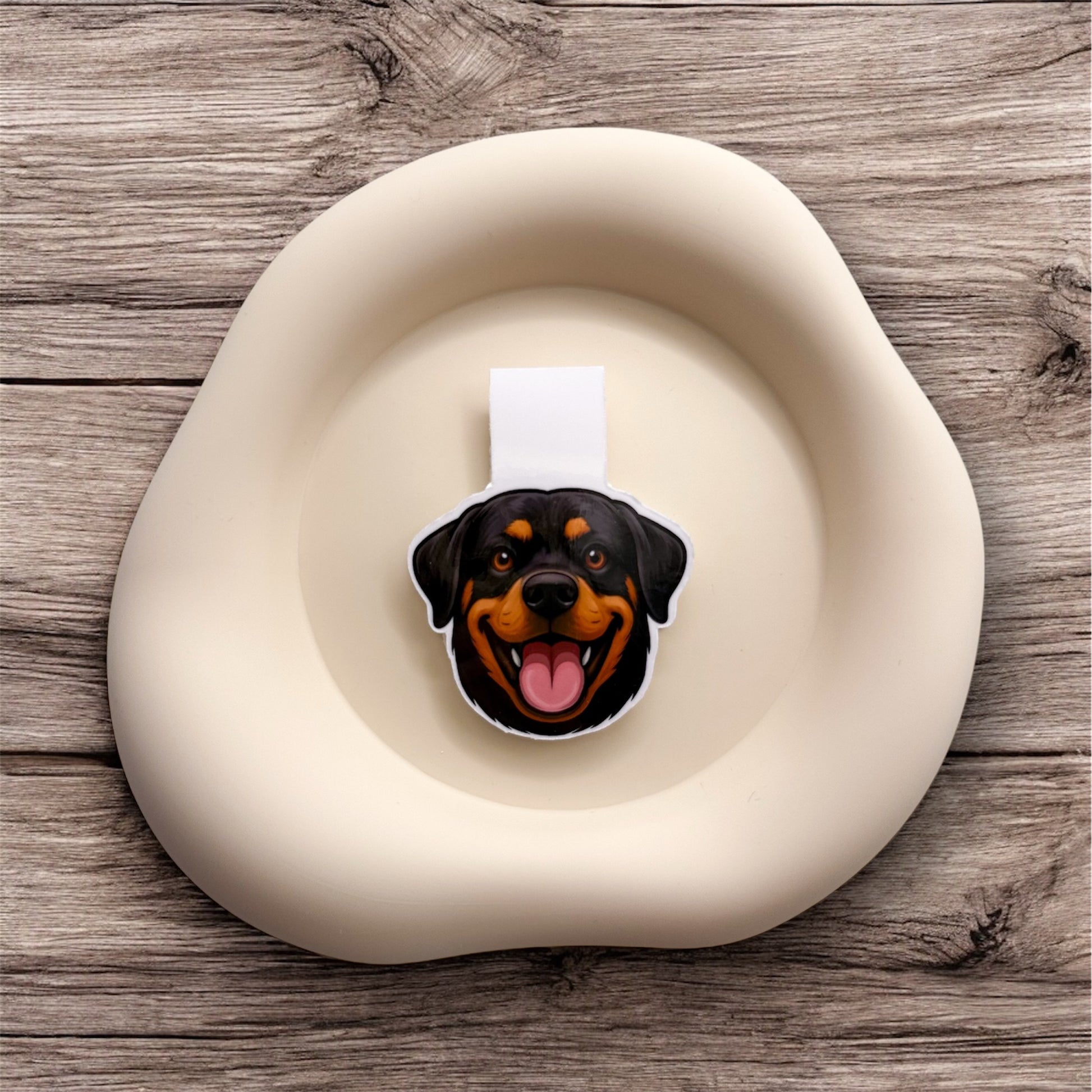 Overwhelmed readers will feel grounded with this magnetic Rottweiler bookmark, perfect for leaders and quiet anchors.