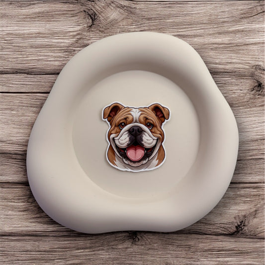 Overwhelmed minds find calm strength in this Bulldog sticker for grounded carers and emotional anchors.