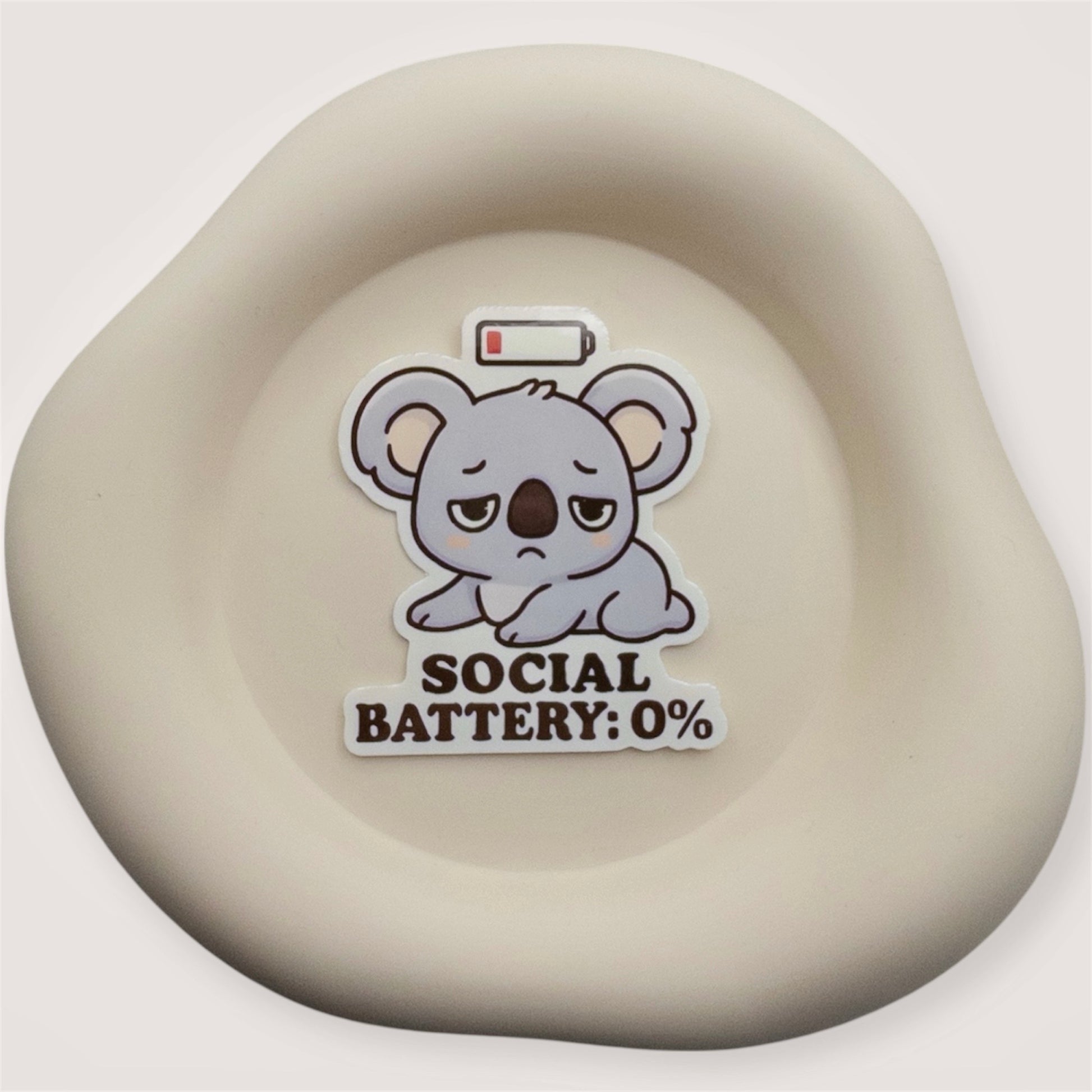 Feeling peopled-out? This Aussie koala quote sticker brings peace to over-socialized souls who just want a nap and a recharge.