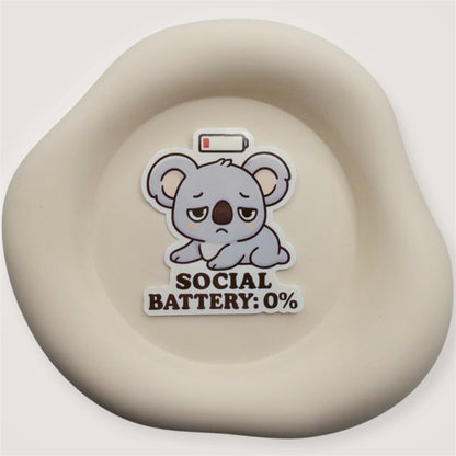 Feeling peopled-out? This Aussie koala quote sticker brings peace to over-socialized souls who just want a nap and a recharge.