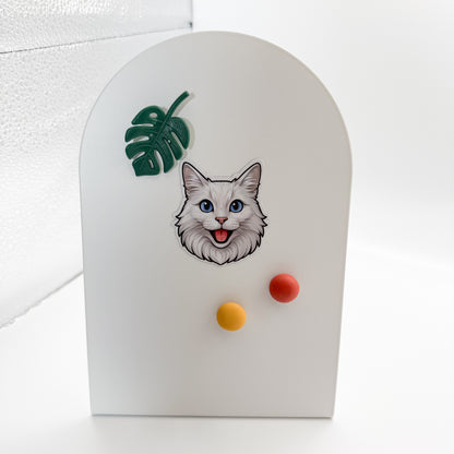 Restless energy finds focused calm with this Angora Cat magnet, a gentle gift for deep feelers, visual learners, and slow-moving visionaries.