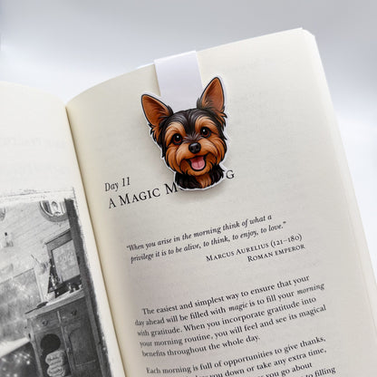 Restless readers feel poised again with this Yorkshire Terrier bookmark, made for tidy thinkers and desk journalers.