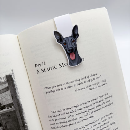 Restless energy settles with this greyhound bookmark, perfect for still-paced readers and emotional wind-down moments.