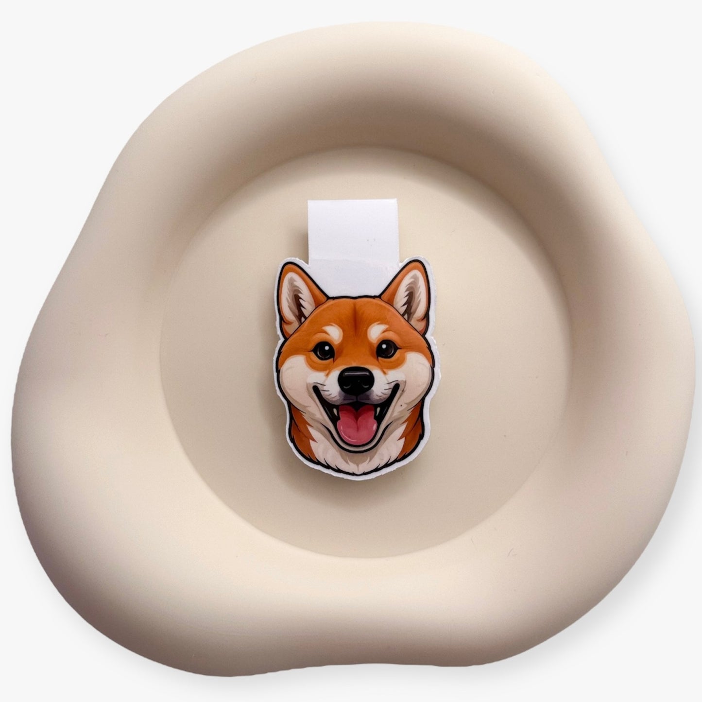 Scattered but seeking focus? This magnetic Shiba Inu bookmark brings a poised pause for calm leaders and mindful readers. — Handmade sticker — Perth, Australia