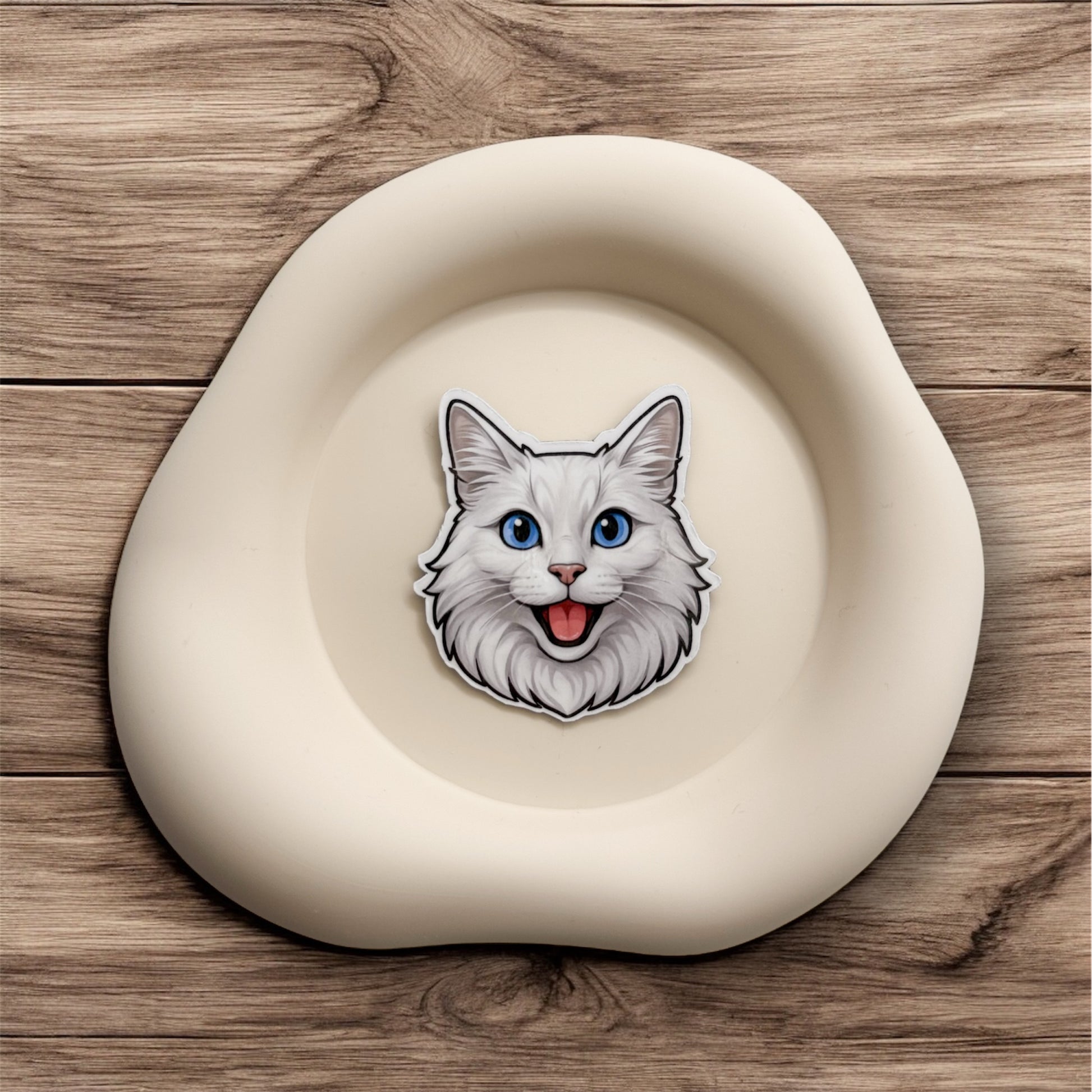 Scattered thoughts soften with this poised Turkish Angora magnet, perfect for intuitive creators, quiet analysts, and highly sensitive thinkers.