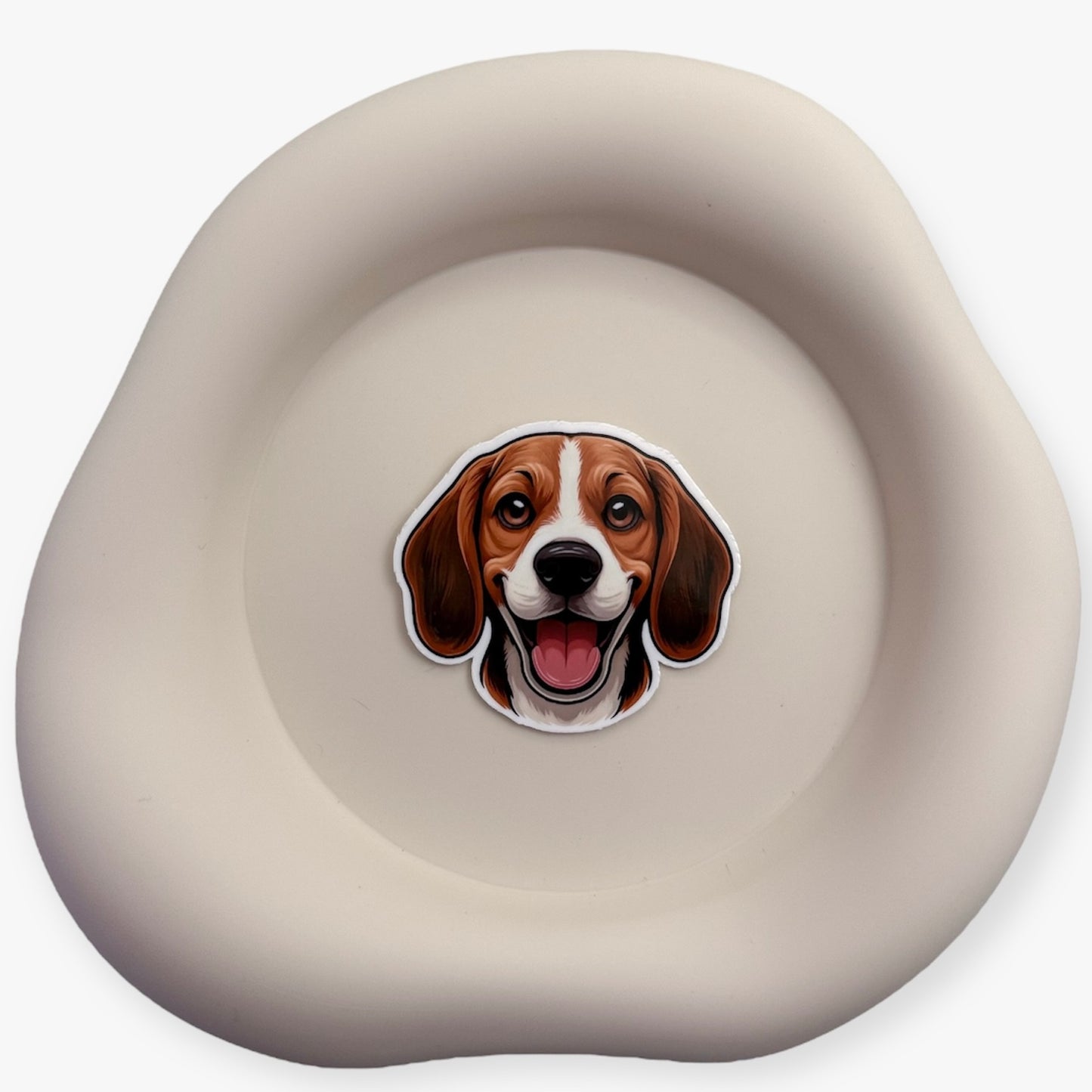 Scattered emotions feel safe again with this soft eyed Beagle sticker for deep listeners and soulful companions. — Handmade sticker — Perth, Australia