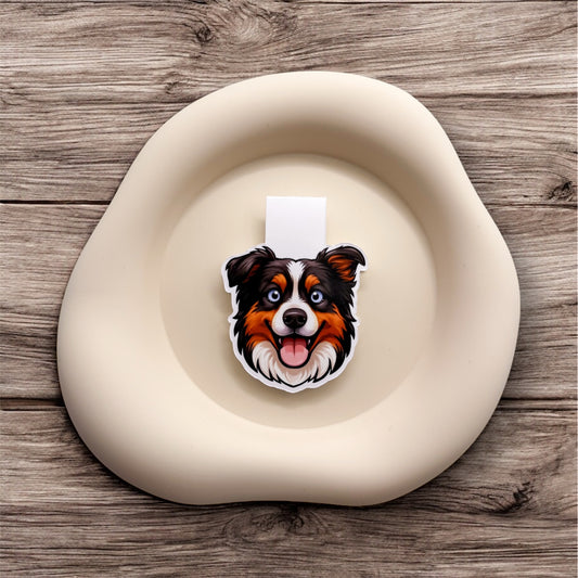 Scattered thoughts find steady protection with this Australian Shepherd bookmark, perfect for detail-focused readers and loyal thinkers.