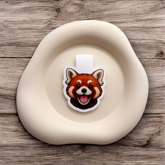 Scattered thoughts meet stillness in this red panda magnetic bookmark, designed for introverted readers and gentle souls.