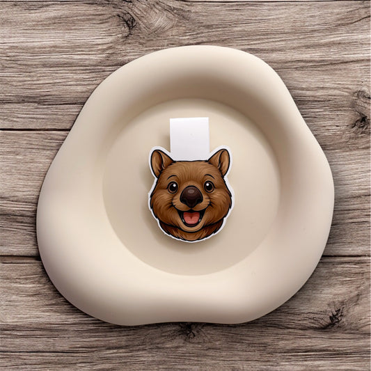 Scattered thoughts pause with this wombat magnetic bookmark, ideal for grounded readers, slow pinners, and cozy-paced thinkers.