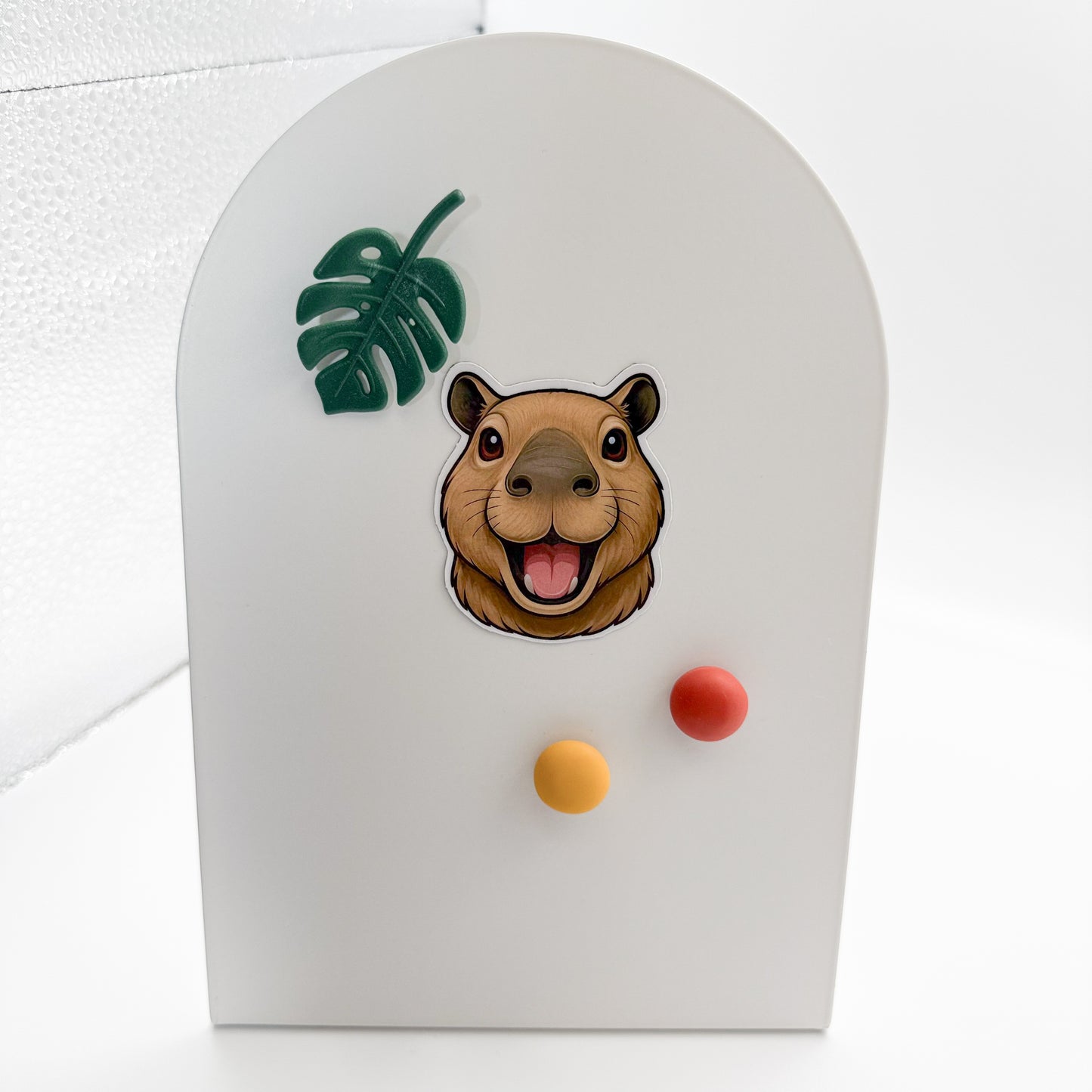 Sensitive energy grounds gently with this Capybara magnet, ideal for caretakers, soft-space creators, and those seeking steady emotional rhythms. — Handmade sticker — Perth, Australia