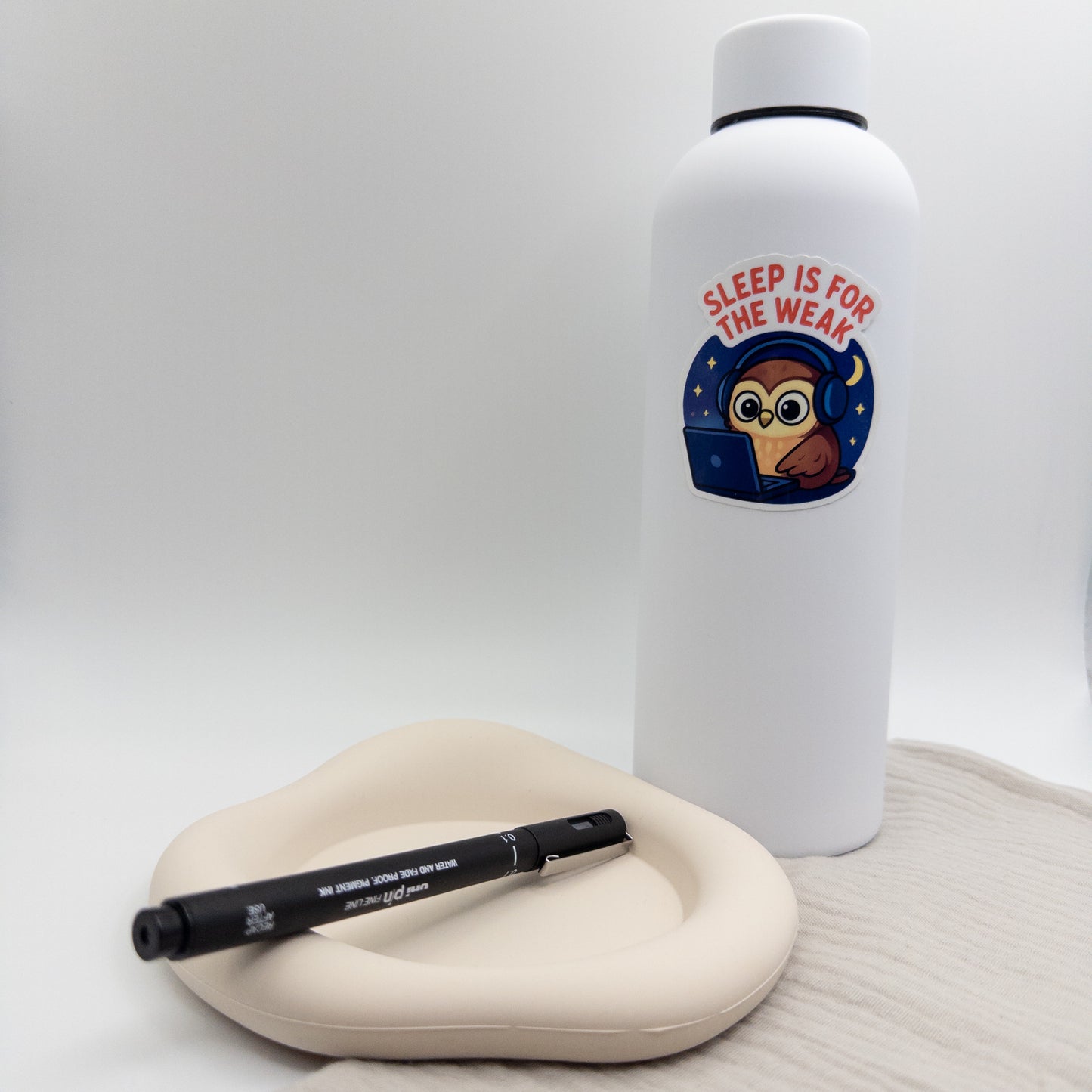 Sleep fog meets reset with this Perth owl sticker. For anyone caught in a loop of late nights and overthinking. — Handmade sticker — Perth, Australia