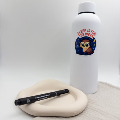 Sleep fog meets reset with this Perth owl sticker. For anyone caught in a loop of late nights and overthinking.
