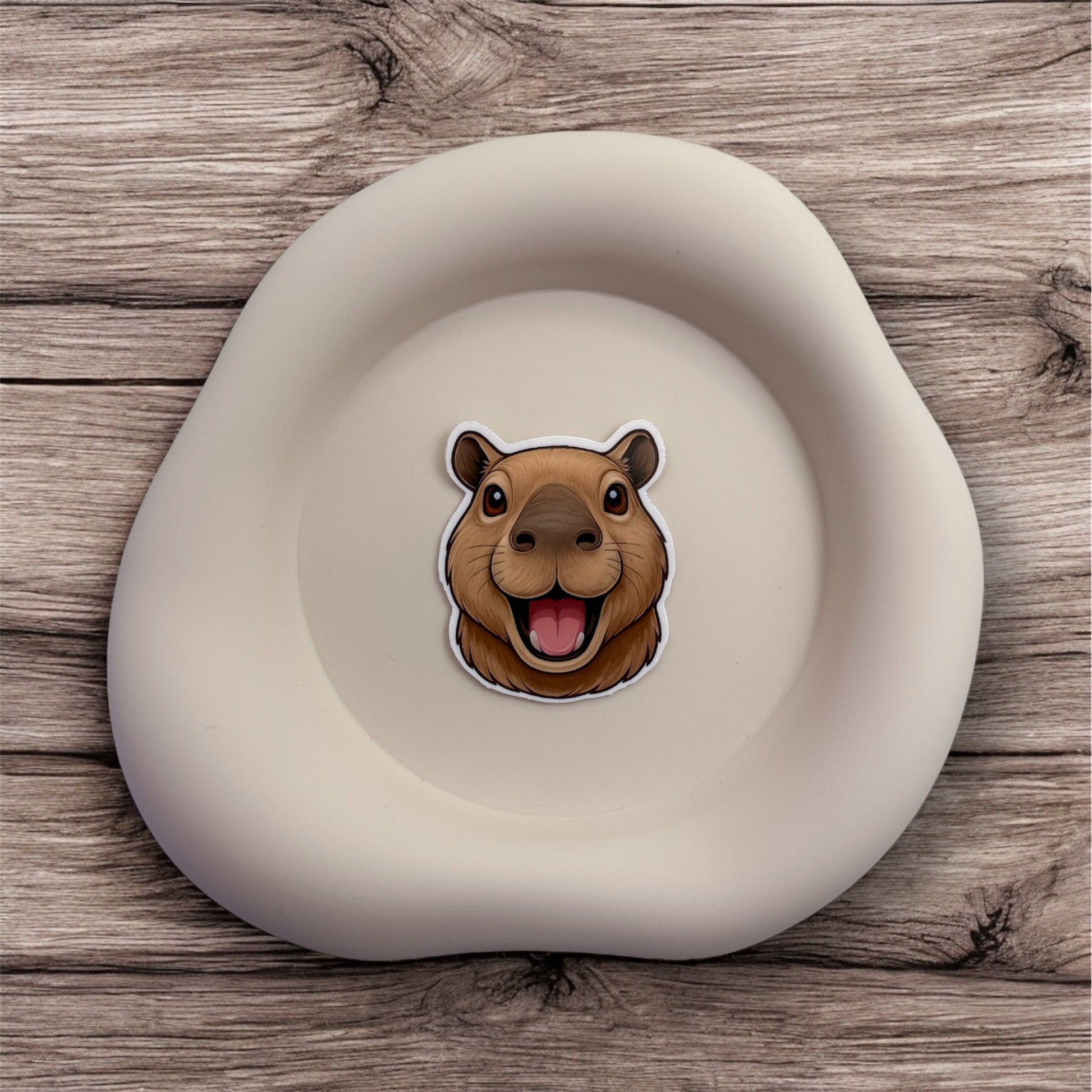 Socially drained souls find calm in this Capybara sticker for peaceful observers and gentle floaters.