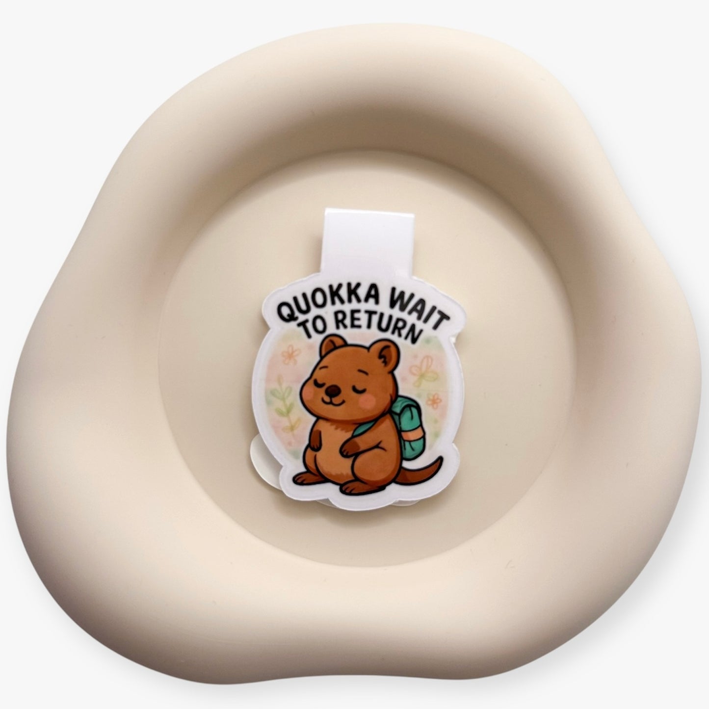 Socially stretched? Mark your retreat with this sunny quokka, designed for heartfelt guides, student mentors and slow-paced thinkers. — Handmade sticker — Perth, Australia