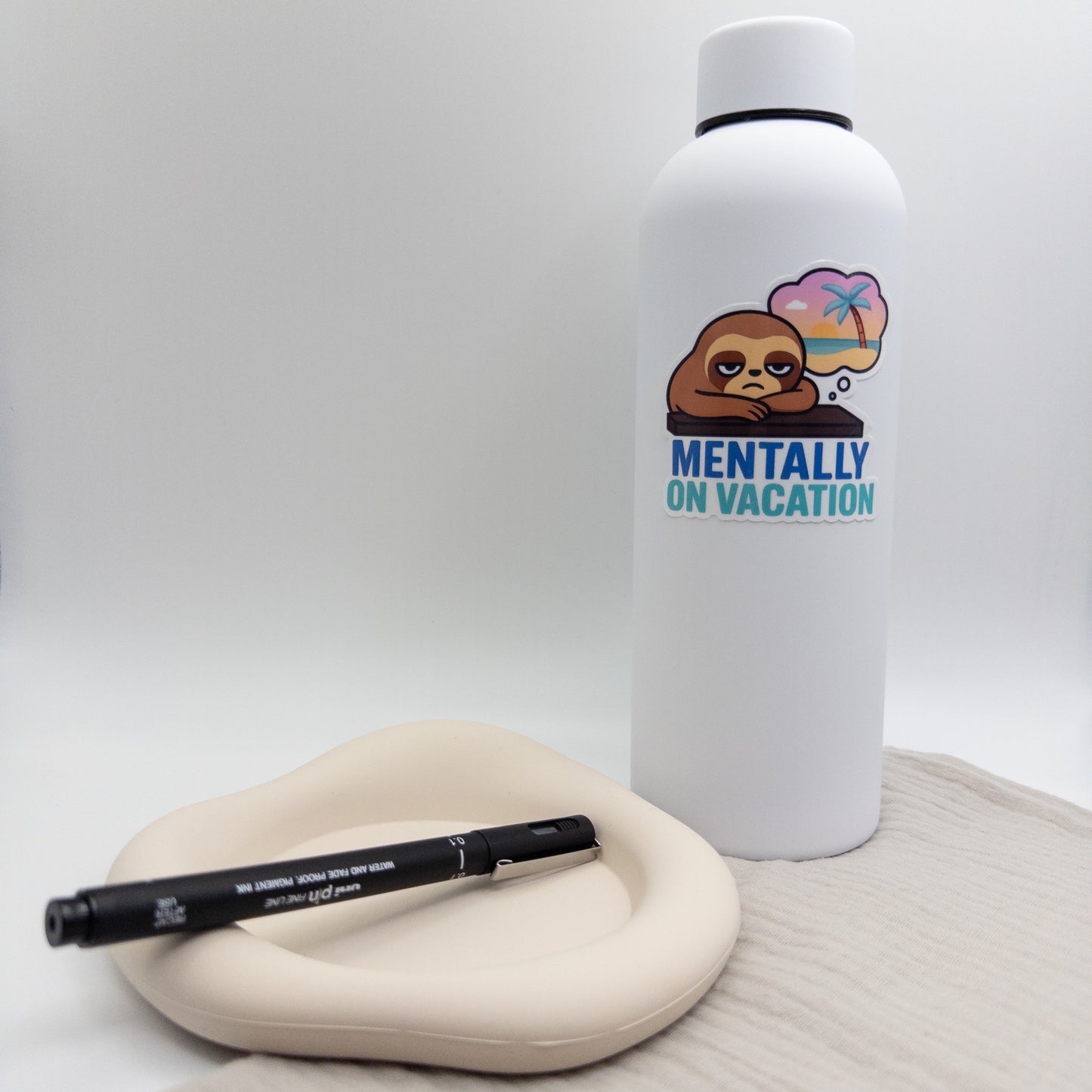 Spaced minds find gentle calm in this vacation sloth sticker from Perth. A reminder that rest can start in the imagination. — Handmade sticker — Perth, Australia