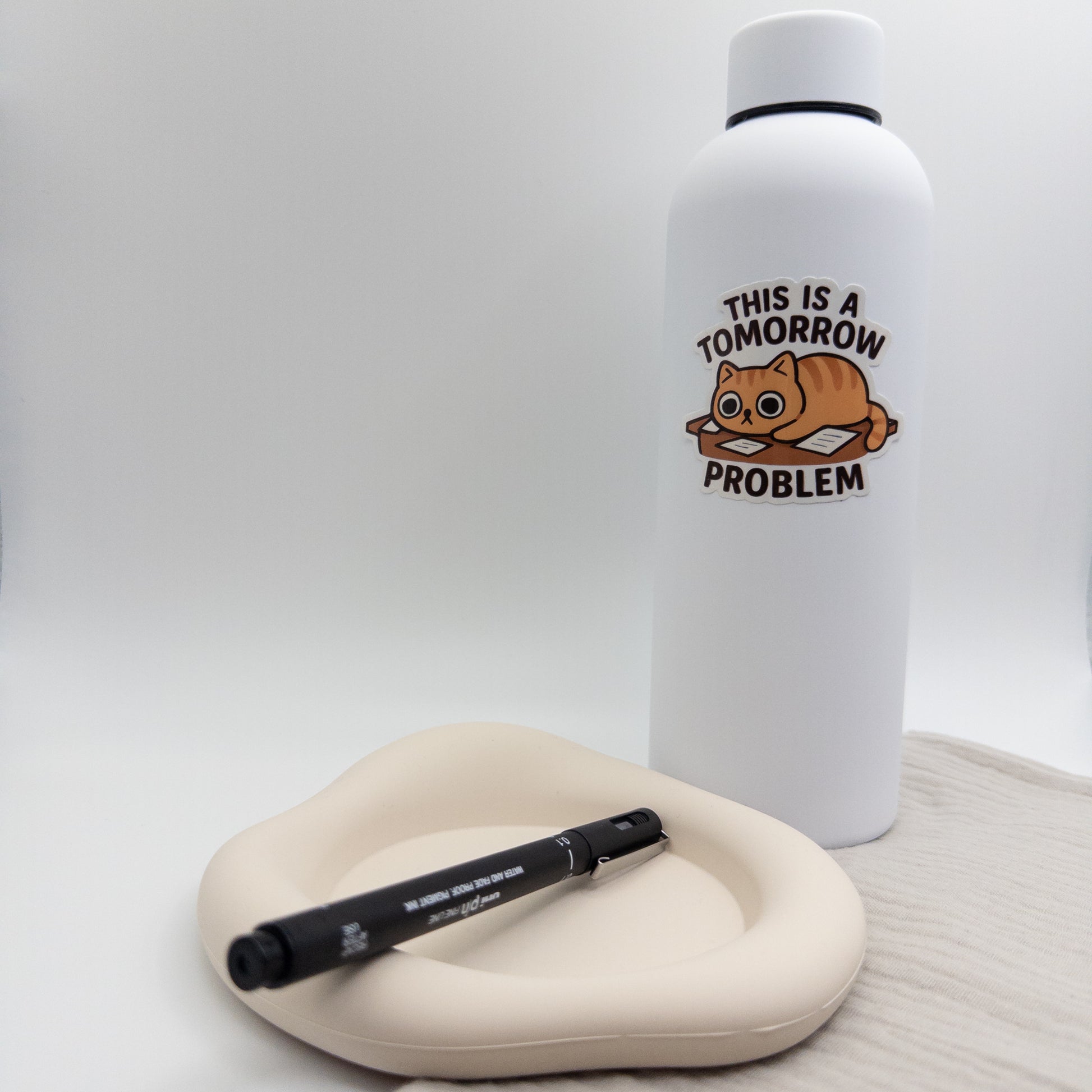 Mentally spinning? This Perth quote sticker resets your day with a reminder: not now, maybe tomorrow.