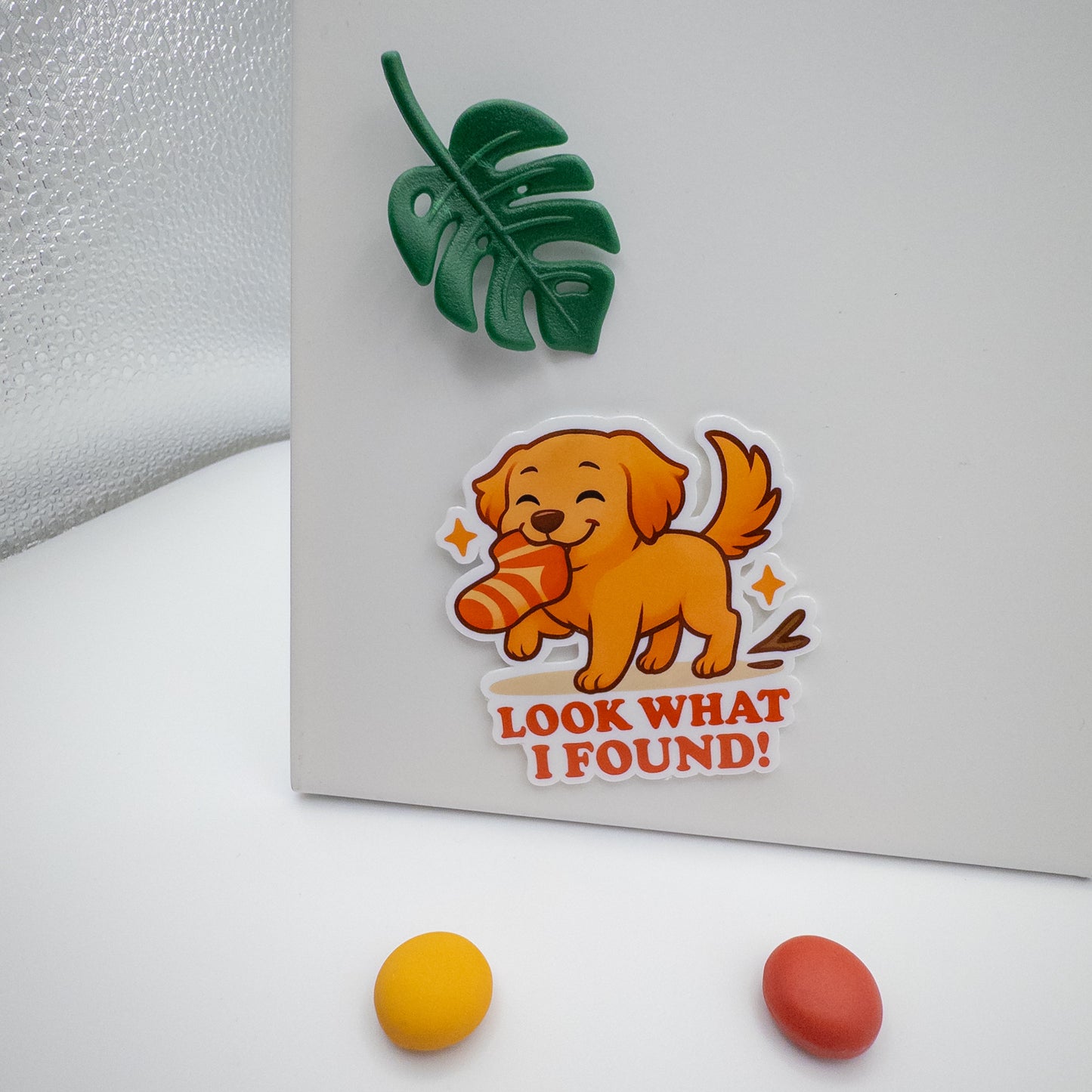 A soft moment of surprise and comfort with a loyal golden pup — perfect for gentle reminders and feel-good vibes. Made in Australia. — Handmade sticker — Perth, Australia