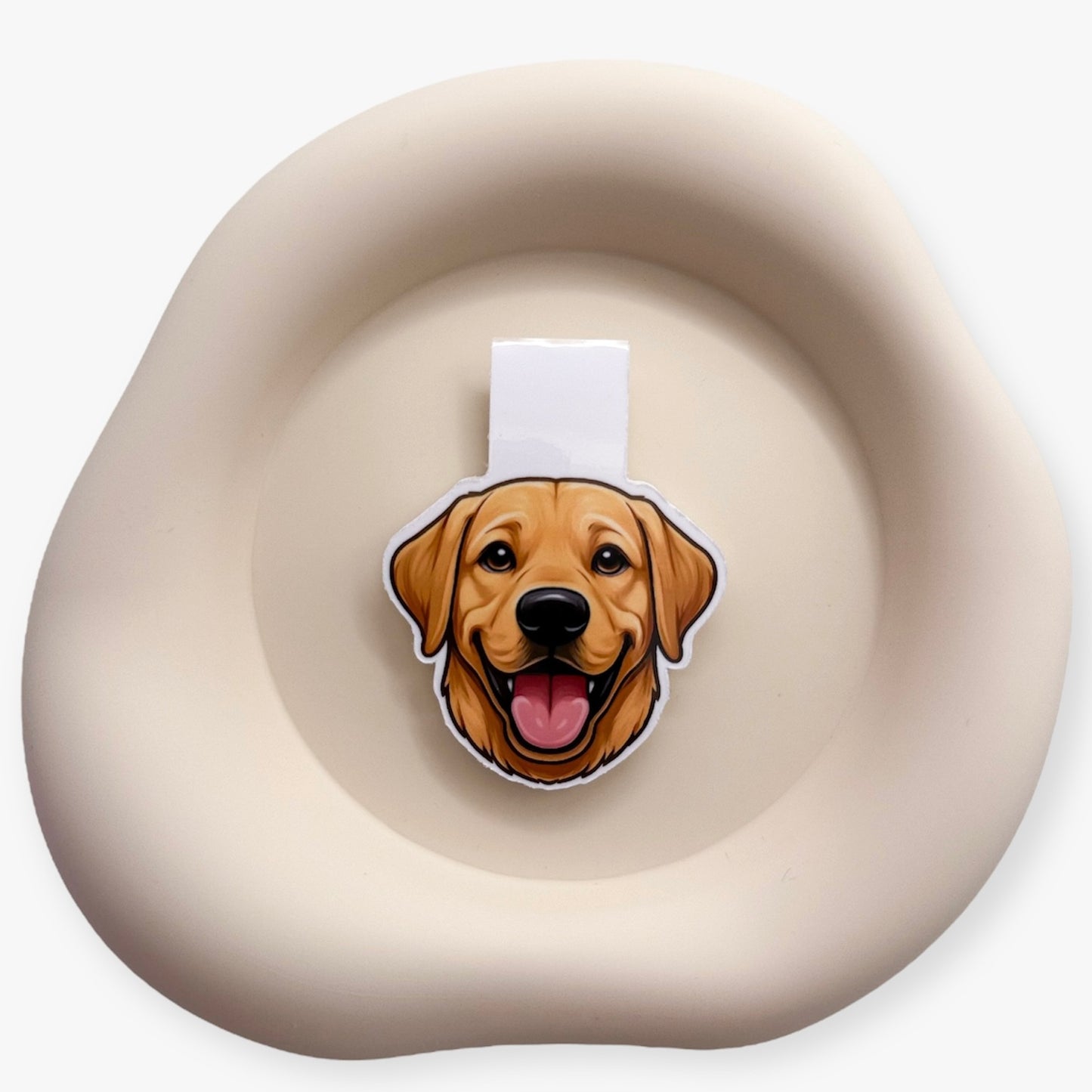 This loyal Labrador bookmark helps tired readers feel emotionally held — perfect for caretakers and soft-natured leaders. — Handmade sticker — Perth, Australia