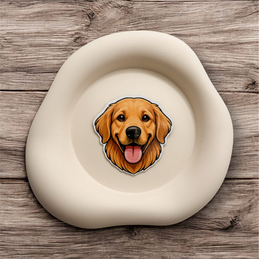Tired minds feel gently uplifted by this Golden Retriever magnet, perfect for caretakers, team leads, and joy-seeking souls with steady hearts.