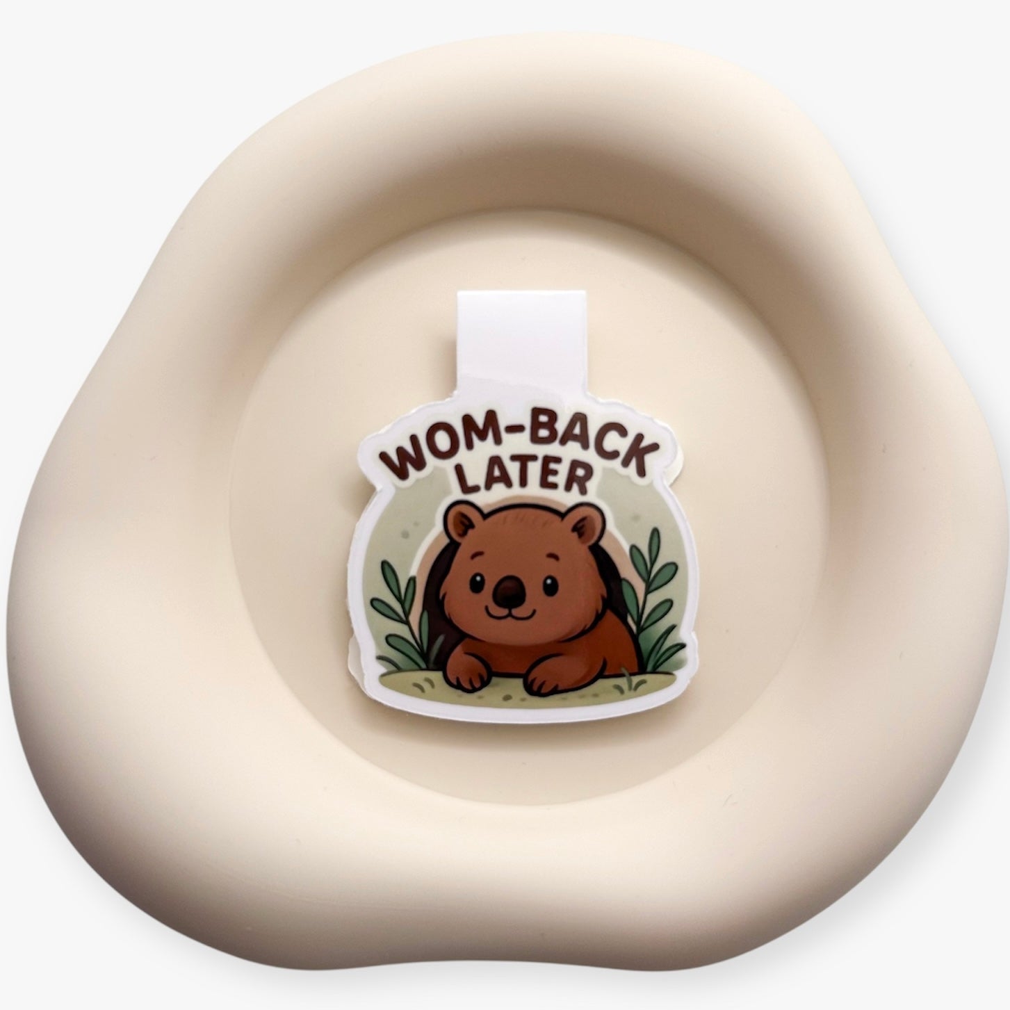 When it all feels like too much, this soft-return wombat magnet holds space for gentle achievers and deep thinkers.