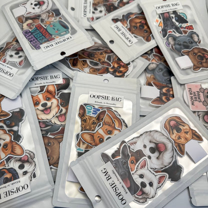 Uncertain days turn hopeful with this Oopsie Bag of magnetic bookmarks and stickers for emotional bargain hunters.